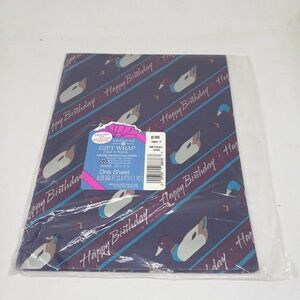 Vintage American Greetings Happy Birthday Ducks Gift Wrap Sheet-Fathers Day-NEW